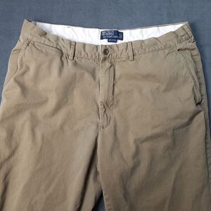 VINTAGE Polo Ralph Lauren Pants Mens 38x30 Khaki Beige Classic Chino Y2K Cotton
